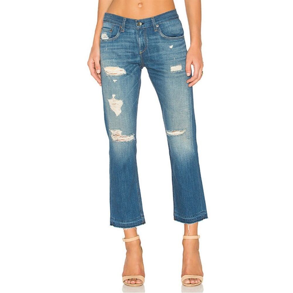 rag & bone Size 25 Cropped Boyfriend Jeans (Excellent Condition)